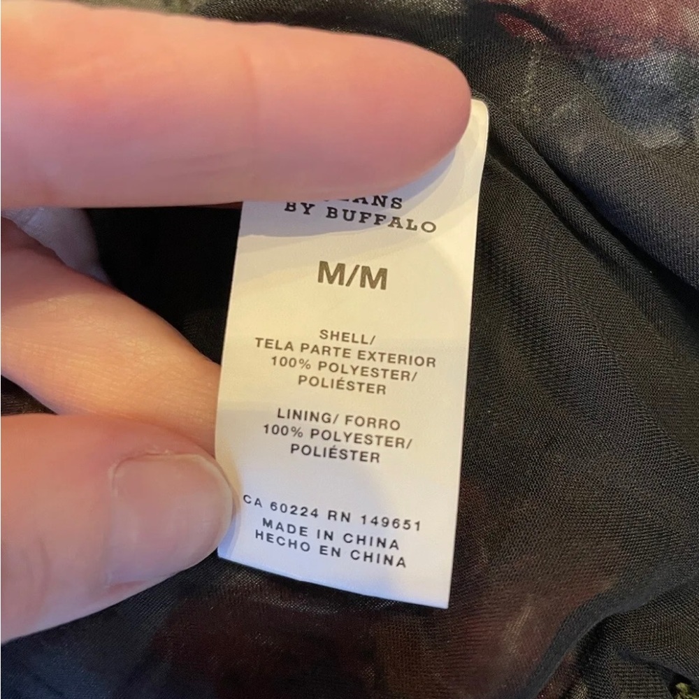 I Jeans by Buffalo Ladies Size Med Lined Floral Silky Bomber Jacket Black Floral - Picture 7 of 8